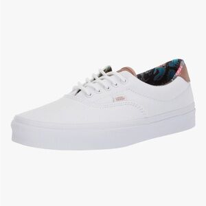 Vans Off-White Canvas Sneakers with Tropical Lining men 7.5 Women 9